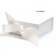 NEW! 1 Luxurious Small White Grosgrain Ribbon Tie Gift Box 11cm (4.3 Inches) ~ An Ideal Gift, Jewellery or Presentation Box 